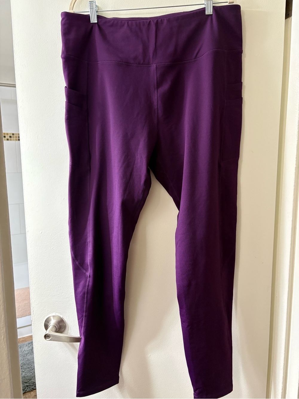 Plus Size 3X Thermal Fleece-Lined Leggings with tummy control